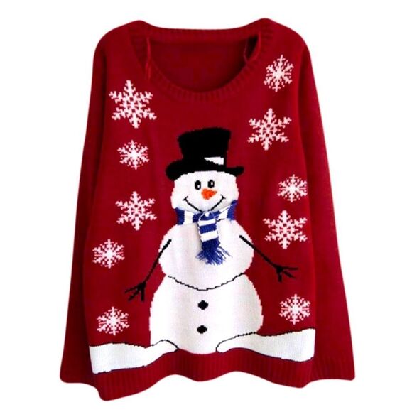 Women’s Snowman Christmas Sweater - Picture 3 of 4